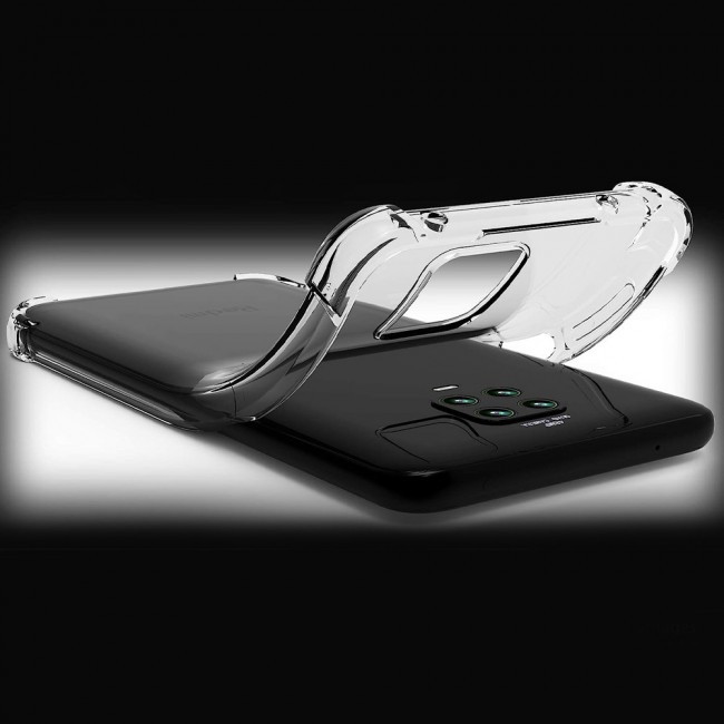 CATANES For Xiaomi Redmi Note 9 Pro Max Case Cover Clear Protective TPU Four Corners Cover Transparent Soft Case