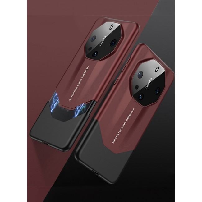 CATANES Huawei Mate 60 RS Ultimate Case 2 in 1 Armor Anti-knock Lens Protection Matte Hard PC Cover Protective Case Red