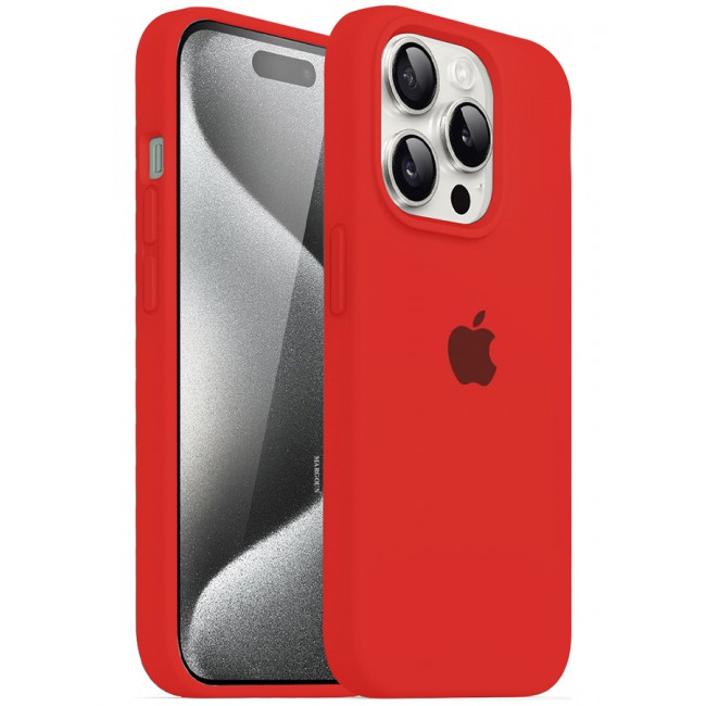 MARGOUN iPhone 15 Pro Case Silicone Case Cover Durable and Anti Scratch Back Cover Red