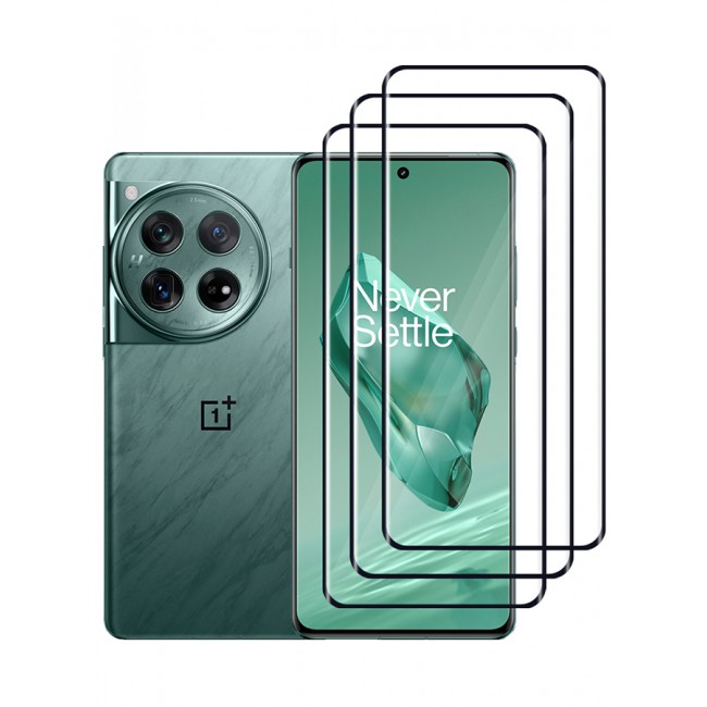 CATANES 3 Pack For Oneplus 12 Screen Protector 9H Hardness HD Scratch Resistance Screen Protector 3D Curved Tempered Glass Film