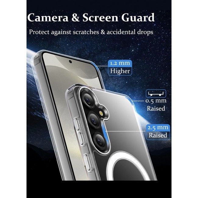 CATANES Samsung Galaxy S24 Plus Case Translucent TPU Bumper Shockproof Phone Cover with Built-in Magnet Non-Yellowing Case Cover Compatible with MagSafe