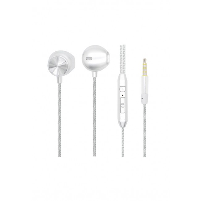 Aiersenn R18 Universal Stereo Headphones with Mic CLT Silver