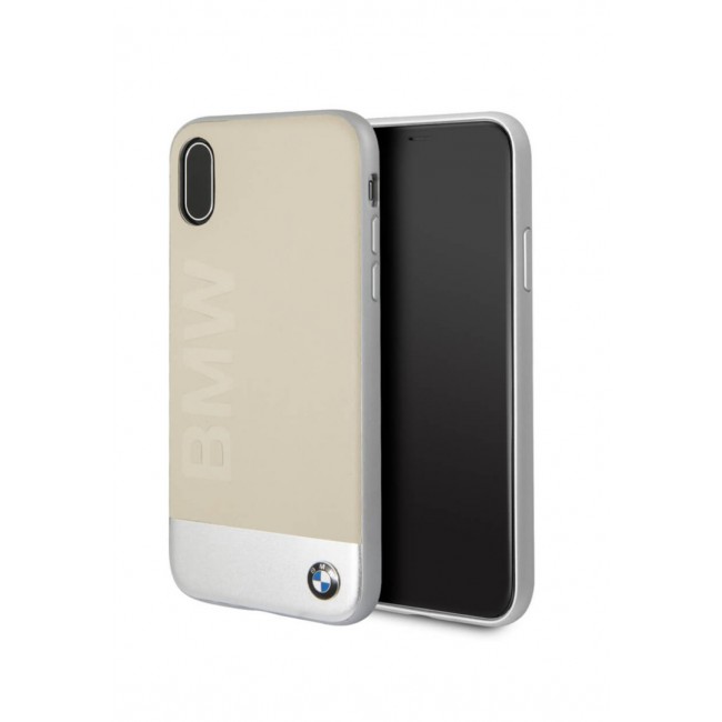  BMW Hybrid Case para Apple iPhone X Funda trasera de cuero de aluminio