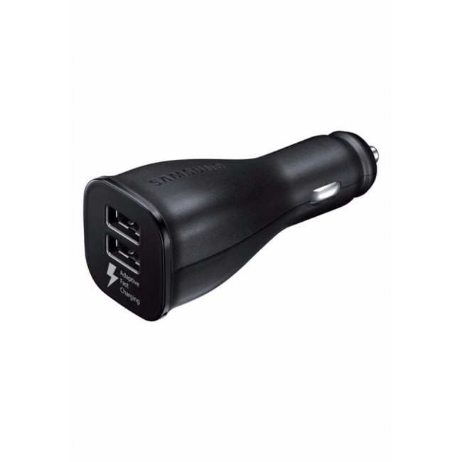 Samsung Adaptive Fast Charge Dual-Port Car Charger Compatible with Type-C Devices - Black