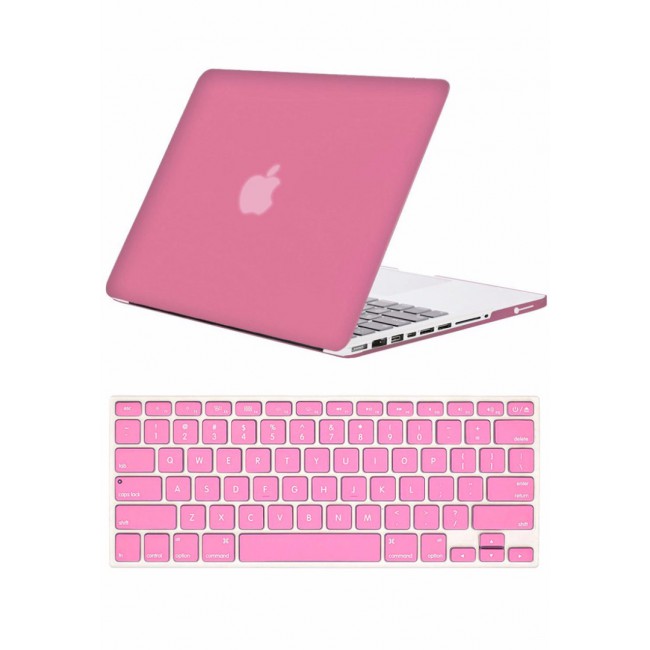 MacBook Air inch A1932 A2179 Case Cover and Keyboard Protector Skin  Pink