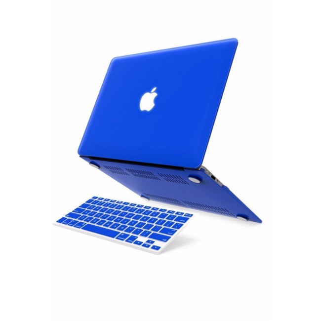 Margoun Hard Cover with Matching Color Keyboard Skin for MacBook Pro 13.3 inches A1278- Blue