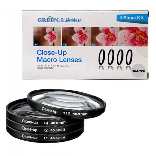 Green.L 4-Piece Close-Up Macro Camera Lens Kit - 40.5mm