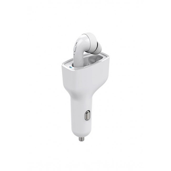 Dacom GF7 Car Kit Charger and Wireless Bluetooth Headset White