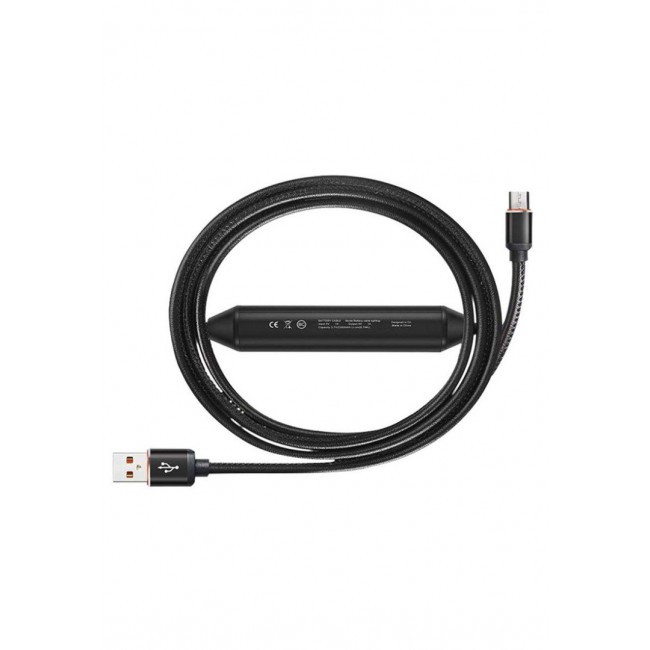 Margoun 2600mah Power Bank with Built-In Micro USB Cable for Android Mobile Phones - Black