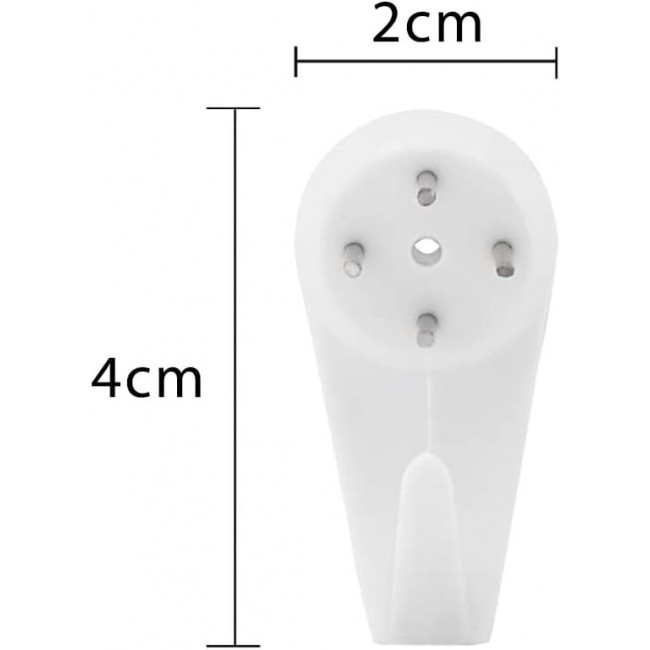 MARGOUN Plastic Hardwall Hanger Hooks Concrete Hanging Hooks Invisible Nail Wall Hooks Wall Mount Non-Mark Hooks (Large, 24)