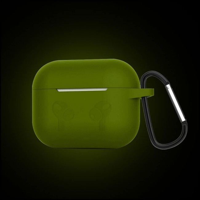 CATANES for Airpods 3 Case Cover Silicone with Clip, Airpods 3 Case 2021 3rd Generation (green)