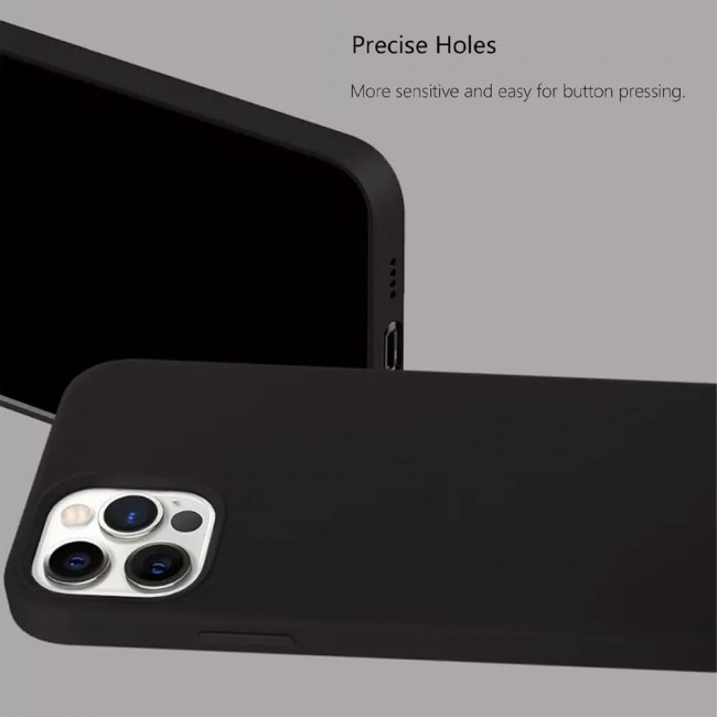 K-Doo iCoat Liquid Silicon Case for iPhone 12 Pro Max Anti-Shock Mobile Cover Original Gel Back Case (iPhone 12 Pro Max, Black)