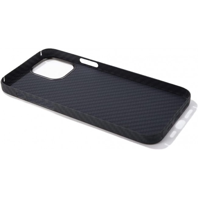 K-Doo for iPhone 13 Pro Max Case 3D Skin Texture Kevlar Fiber Bulletproof Vest Cover Protective Carbon Fiber Pattern Ultra Slim (iPhone 13 pro max, Black)