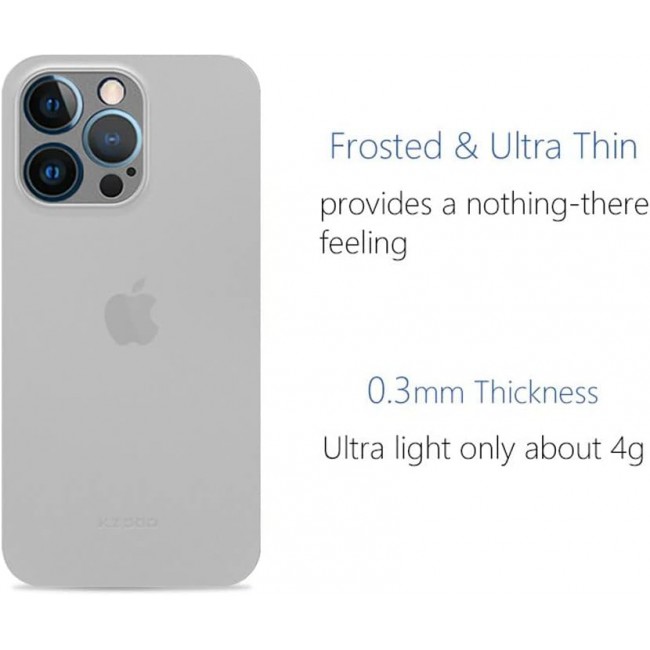 MARGOUN K-ZDOO for iPhone 14 Pro Max Air Skin Case All Around Full Protection Ultra Slim 0.3mm Thickness 4g Feather Weight (iphone 14 pro max, clear)