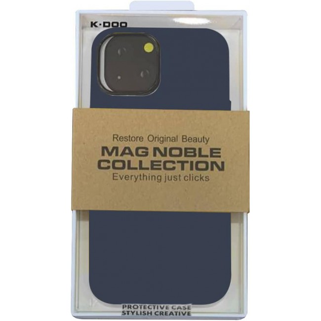K-Doo Case for iPhone 13 Mag Noble Collection Premium PC+PU Leather Case with Magsafe Official Design Phone Cover (iphone 13, dark blue)