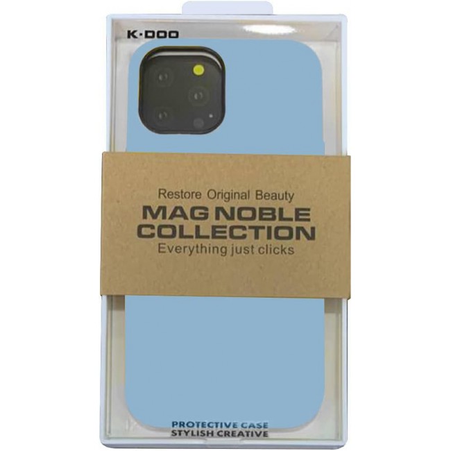 K-Doo Case for iPhone 13 Pro Max Mag Noble Collection Premium PC+PU Leather Case with Magsafe Official Design Phone Cover (iphone 13 pro max, Light Blue)
