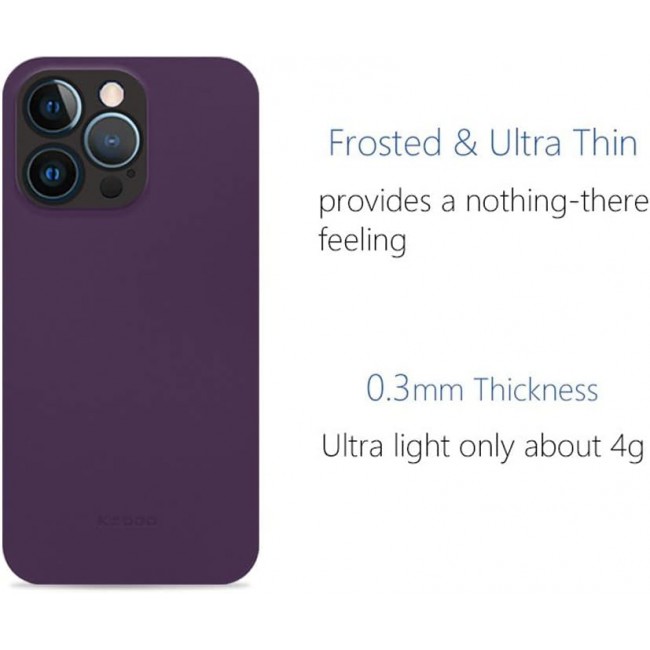 MARGOUN K-ZDOO for iPhone 14 Pro Max Air Skin Case All Around Full Protection Ultra Slim 0.3mm Thickness 4g Feather Weight (iphone 14 pro max, purple)
