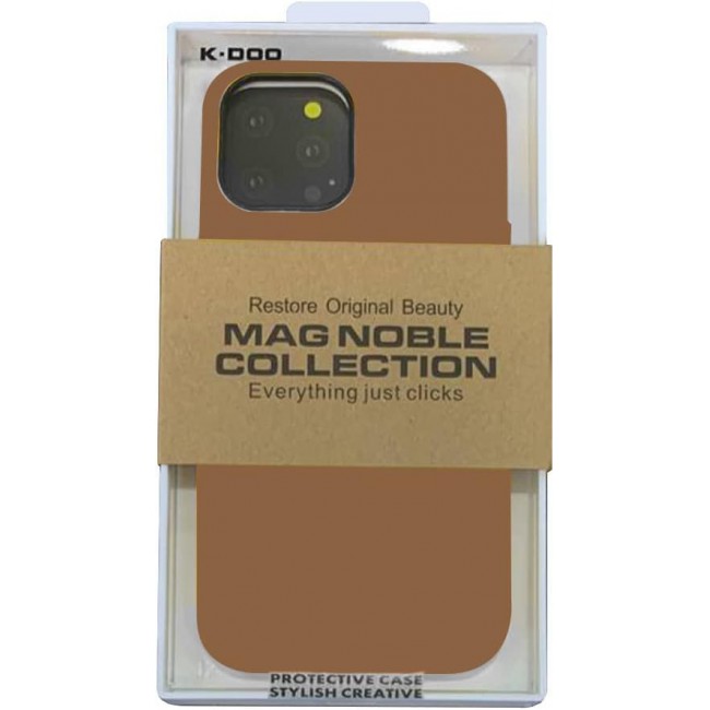 K-Doo Case for iPhone 13 Pro Max Mag Noble Collection Premium PC+PU Leather Case with Magsafe Official Design Phone Cover (iphone 13 pro max, Brown)