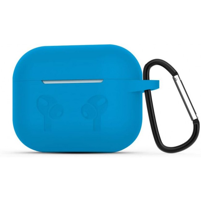 CATANES for Airpods 3 Case Cover Silicone with Clip, Airpods 3 Case 2021 3rd Generation (light blue)