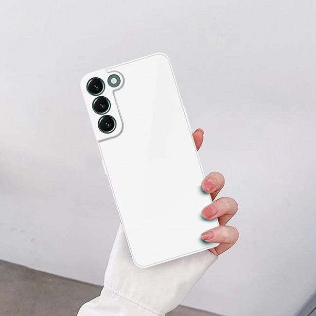 MARGOUN for samsung galaxy S22 plus Case Cover Electroplated Hard Glossy Case with Camera Protection (samsung galaxy s22 plus, White)