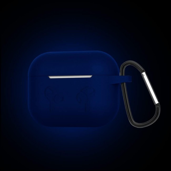 CATANES for Airpods 3 Case Cover Silicone with Clip, Airpods 3 Case 2021 3rd Generation (dark blue)