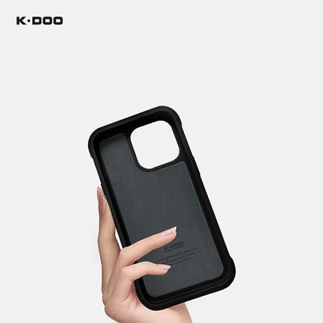 K-DOO for iPhone 12 Pro Max Case Mars Carbon Luxurious Phone Cover with 3D Backplate (Red)