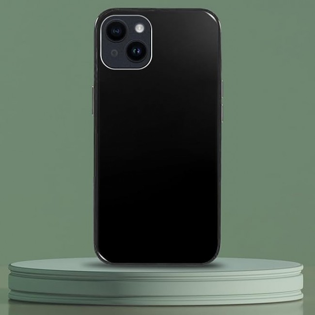 MARGOUN for iPhone 14 Plus Case Cover Electroplated Hard Glossy Case with Camera Protection (iPhone 14 Plus, Black)