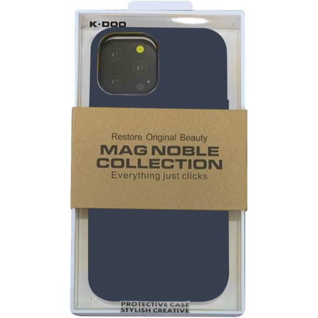 K-Doo Case for iPhone 13 Pro Max Mag Noble Collection Premium PC+PU Leather Case with Magsafe Official Design Phone Cover (iphone 13 pro max, dark blue)