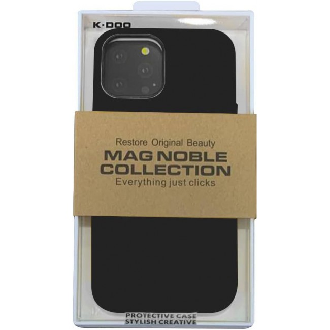 K-Doo Case for iPhone 13 Pro Mag Noble Collection Premium PC+PU Leather Case with Magsafe Official Design Phone Cover (iphone 13 pro, Black)