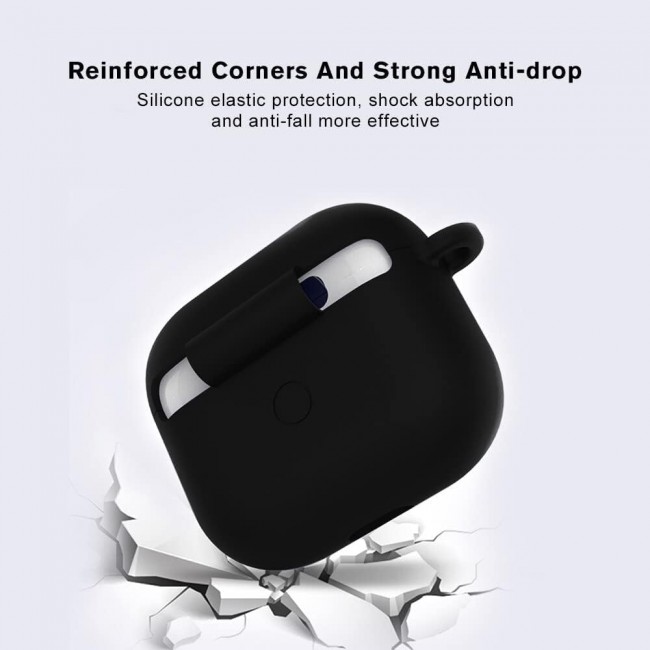 CATANES 2 Pack for Airpods 3 Case Cover Silicone with Clip, Airpods 3 Case 2021 3rd Generation (Black/Blue)