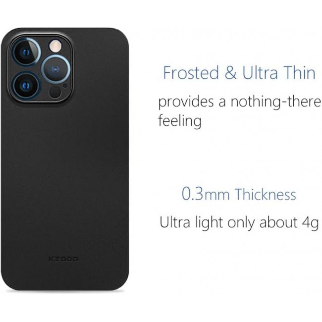 MARGOUN K-ZDOO for iPhone 14 Pro Max Air Skin Case All Around Full Protection Ultra Slim 0.3mm Thickness 4g Feather Weight (iphone 14 pro max, black)