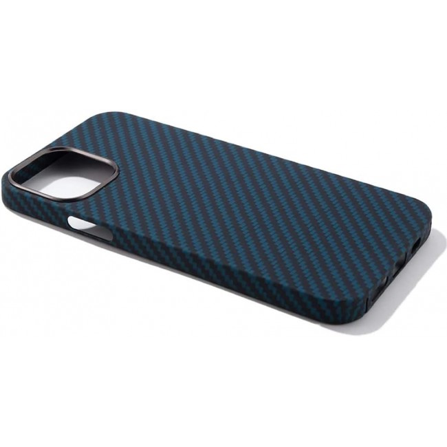 K-Doo for iPhone 12 Pro Max Case 3D Skin Texture Kevlar Fiber Bulletproof Vest Cover Protective Carbon Fiber Pattern Ultra Slim (iPhone 12 pro max, Blue)