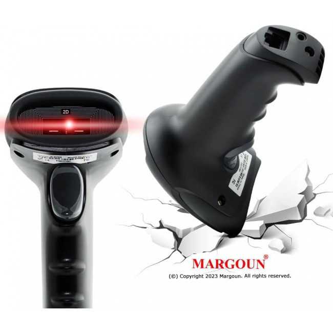 MARGOUN Wireless 2D Laser Barcode Scanner Compatible with Bluetooth, Portable USB QR Barcode (X-9701CH)