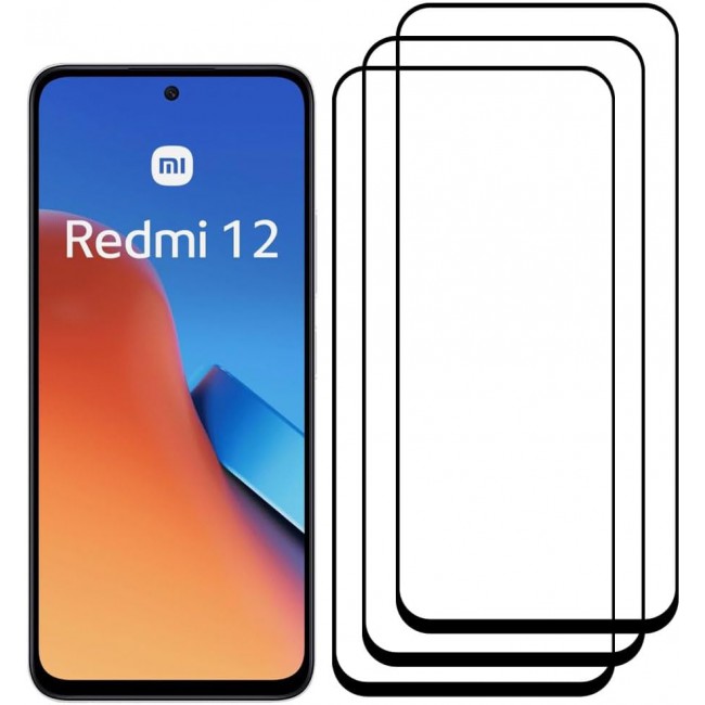 MARGOUN 3 Pack for Redmi Note 12 Pro Plus Screen Protector Tempered Glass, Full Coverage Protective Film Easy Installation Anti Scratch Bubble Free