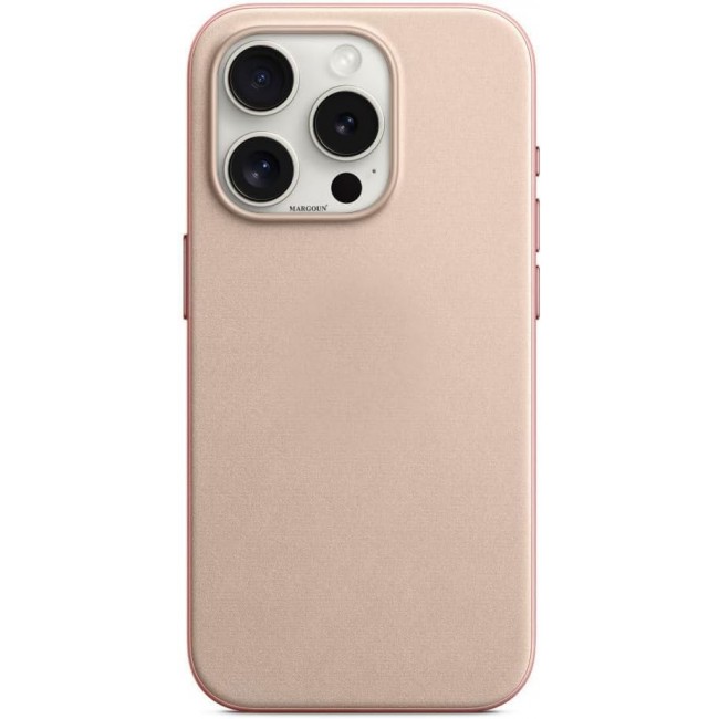 MARGOUN For iPhone 15 Pro Finewoven Case Compatible with MagSafe Shockproof Protective Slim Cover (Pink)