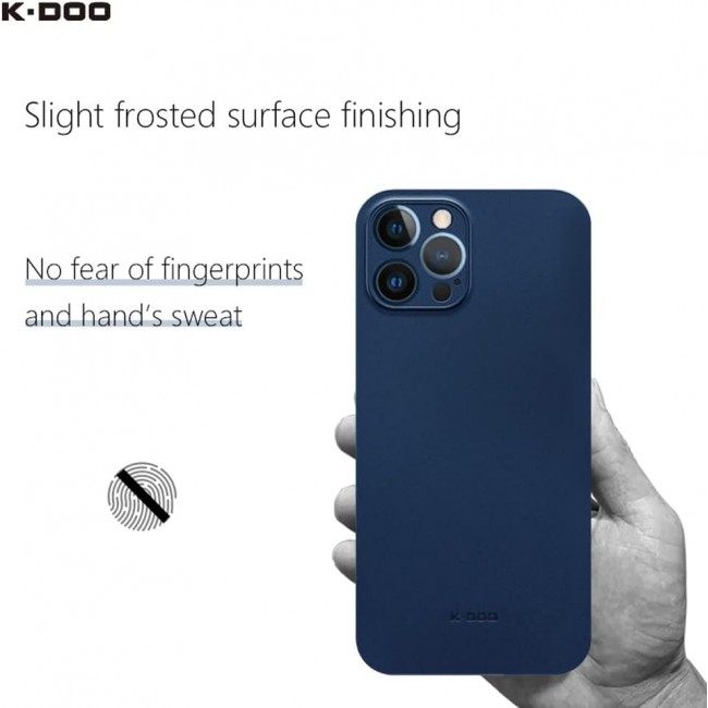 K-DOO for iPhone 13 Pro Max Air Skin Case All Around Full Protection Ultra Slim 0.3mm Thickness 4g Feather Weight (iPhone 13 pro max, Blue)