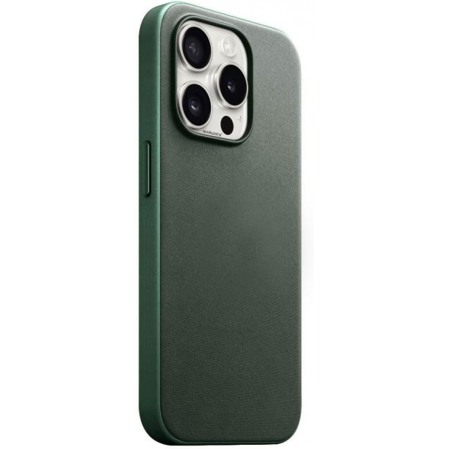 MARGOUN For iPhone 15 Pro Finewoven Case Compatible with MagSafe Shockproof Protective Slim Cover (Evergreen)
