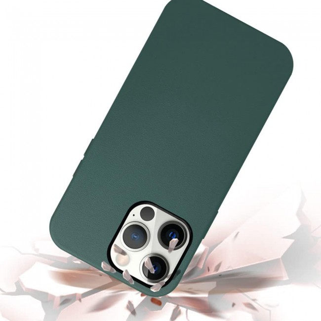 K-Doo Case for iPhone 13 Pro Max Mag Noble Collection Premium PC+PU Leather Case with Magsafe Official Design Phone Cover (iphone 13 pro max, dark green)