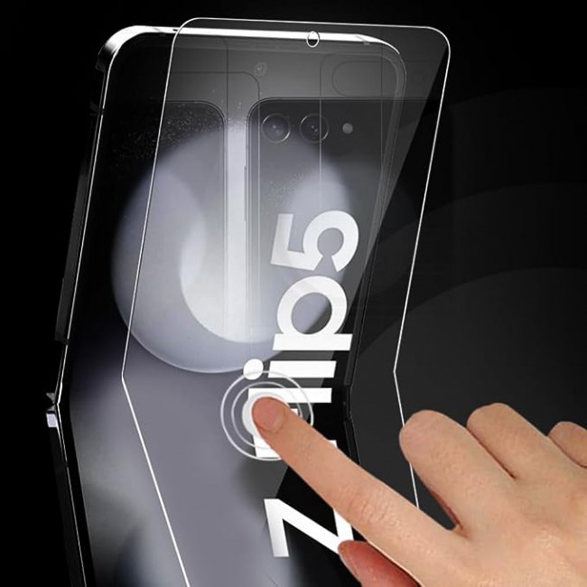 MARGOUN For Samsung Galaxy Z Flip 5 Screen Protector Full Coverage Premium Hydrogel Film Flexible film Easy Installation Frame Case-Friendly Bubble Free
