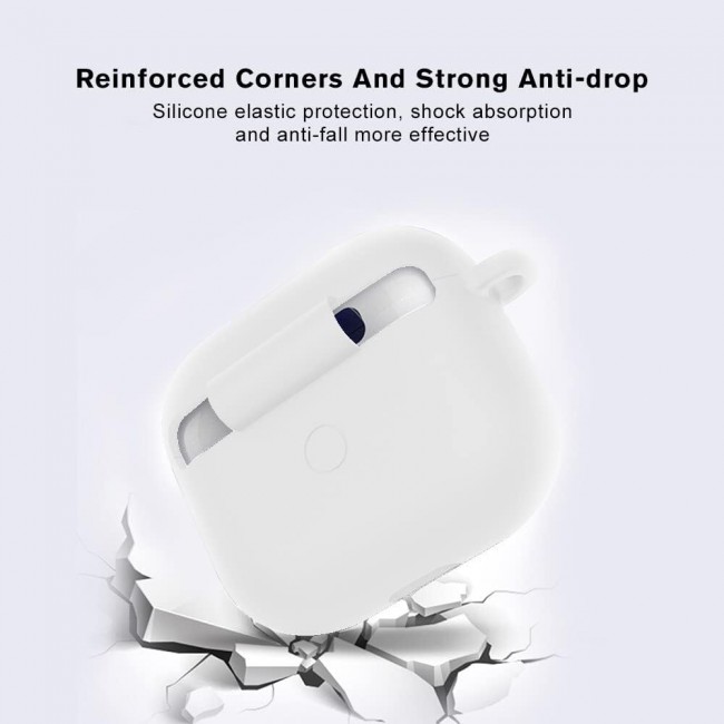 CATANES for Airpods 3 Case Cover Silicone with Clip, Airpods 3 Case 2021 3rd Generation (Transparent Matte)