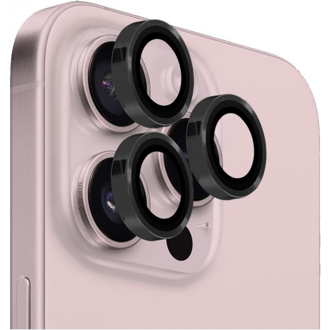 MARGOUN for iPhone 15 Pro Max Camera Lens Shield 9H Hardness Glass Scratch Resistant (iphone 15 pro max, Dark Grey)