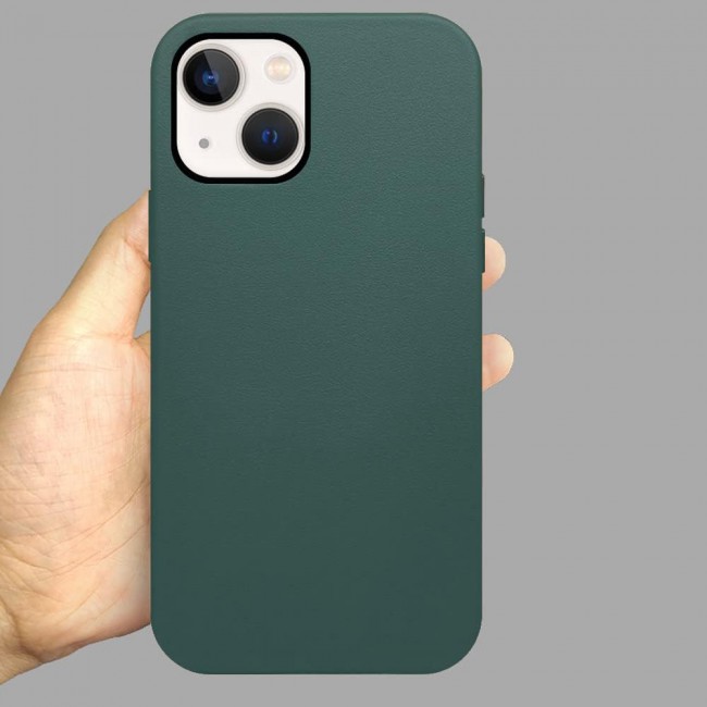 K-Doo Case for iPhone 13 Mag Noble Collection Premium PC+PU Leather Case with Magsafe Official Design Phone Cover (iphone 13, dark green)