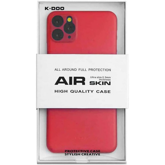 K-DOO for iPhone 12 Pro Air Skin Case All Around Full Protection Ultra Slim 0.3mm Thickness 4g Feather Weight (iPhone 12 Pro, Red)