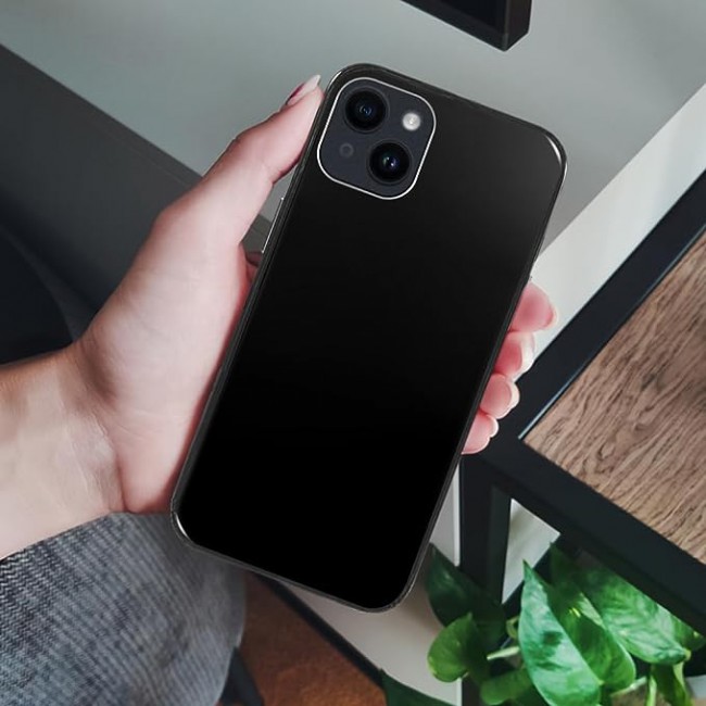 MARGOUN for iPhone 14 Plus Case Cover Electroplated Hard Glossy Case with Camera Protection (iPhone 14 Plus, Black)