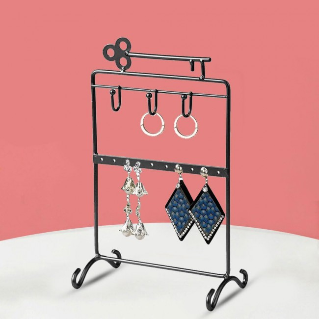 MARGOUN For Jewelry Holder Display Earring Bracelet Holder Jewelery Tower Rack For Women Girl (2 Pack black)