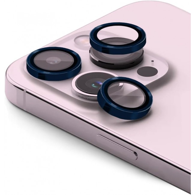 MARGOUN for iPhone 15 Pro Max Camera Lens Shield 9H Hardness Glass Scratch Resistant (iphone 15 pro max, Midnight Blue)