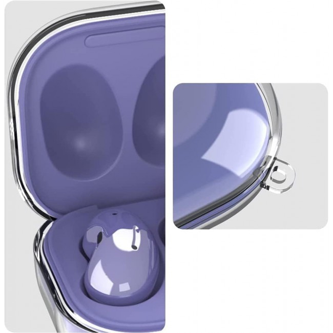 MARGOUN for Samsung Galaxy Buds 2 Pro Case (2022)/Galaxy Buds 2 Case (2021) /Galaxy Buds Pro/Galaxy Buds Live Case with Carabiner - Clear