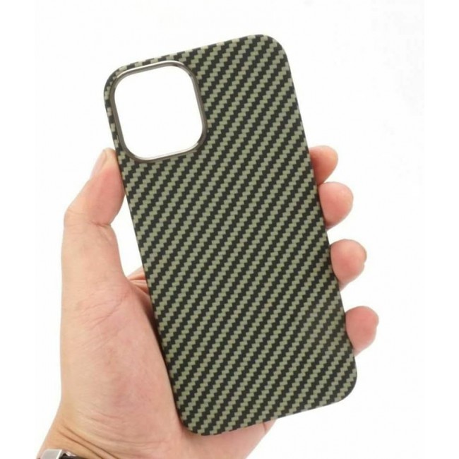 K-Doo for iPhone 13 Pro Max Case 3D Skin Texture Kevlar Fiber Bulletproof Vest Cover Protective Carbon Fiber Pattern Ultra Slim (iPhone 13 pro max, Green)