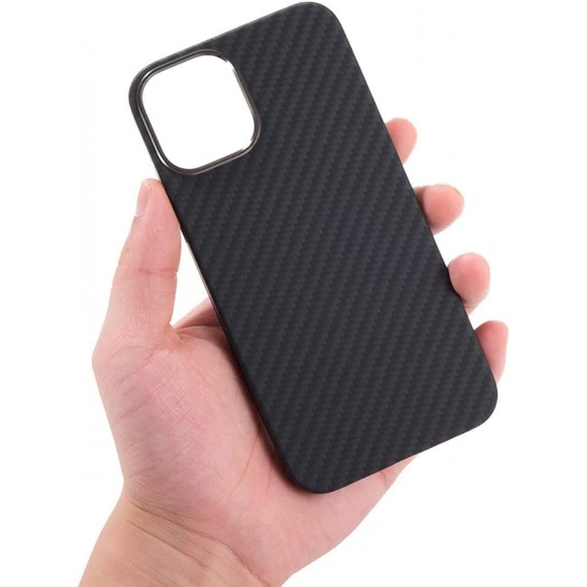K-Doo for iPhone 13 Pro Max Case 3D Skin Texture Kevlar Fiber Bulletproof Vest Cover Protective Carbon Fiber Pattern Ultra Slim (iPhone 13 pro max, Black)