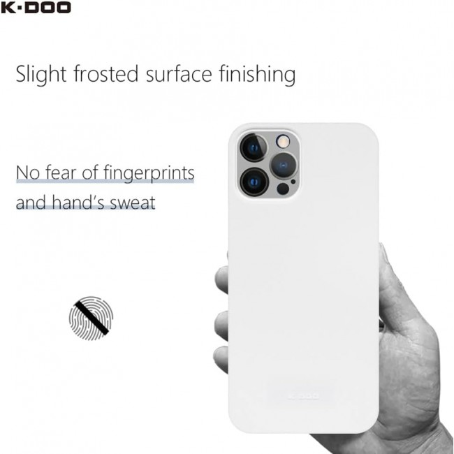 K-DOO for iPhone 13 pro max Air Skin Case All Around Full Protection Ultra Slim 0.3mm Thickness 4g Feather Weight (iPhone 13 pro max, transparent)